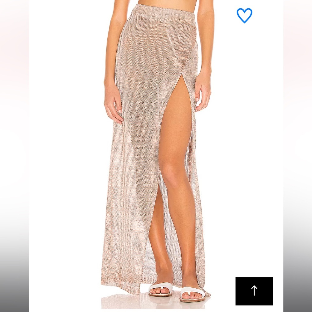 Superdown Shimmering Keva Wrap Maxi Skirt New with Tags On